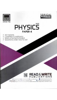 IGCSE Physics Paper 4 (Topical) Work Book - Article No. 744